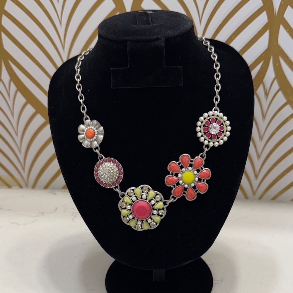 Lia Sophia silver-tone statement necklace